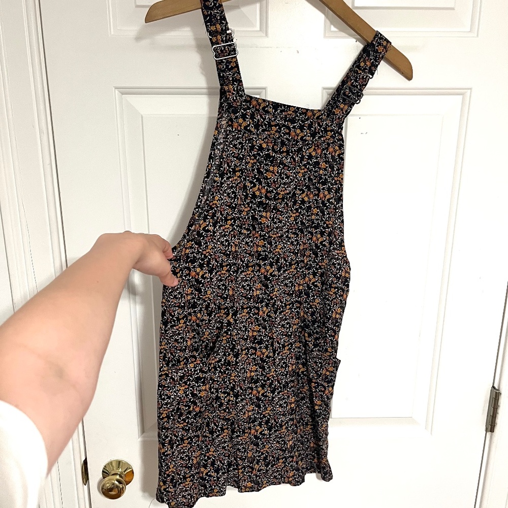 Fall flower overall dress